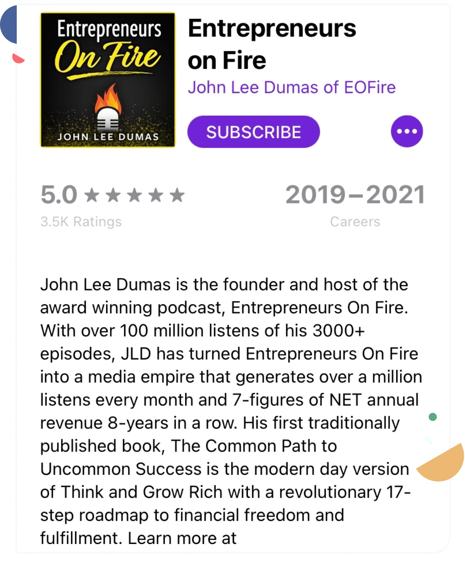 Entrepreneurs on Fire podcast