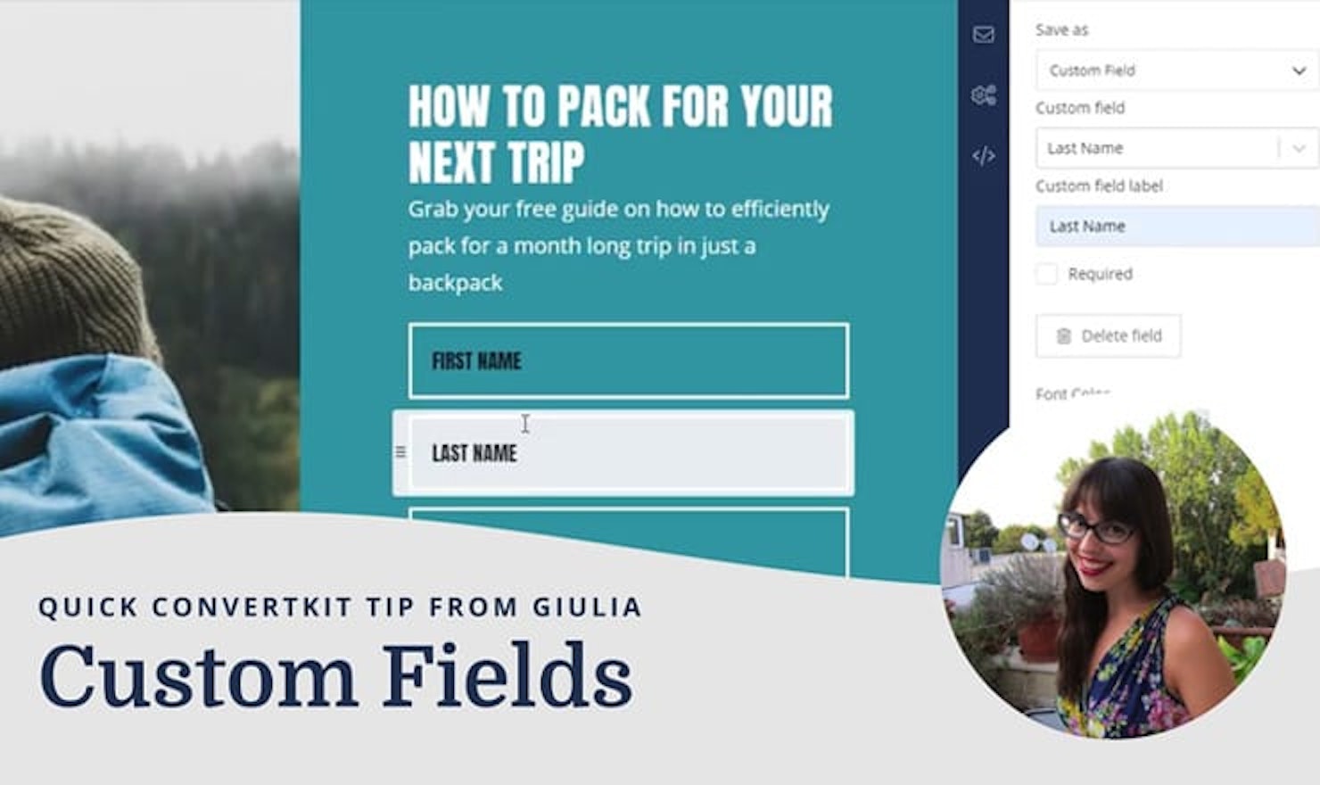 How to add a custom field to your ConvertKit landing page