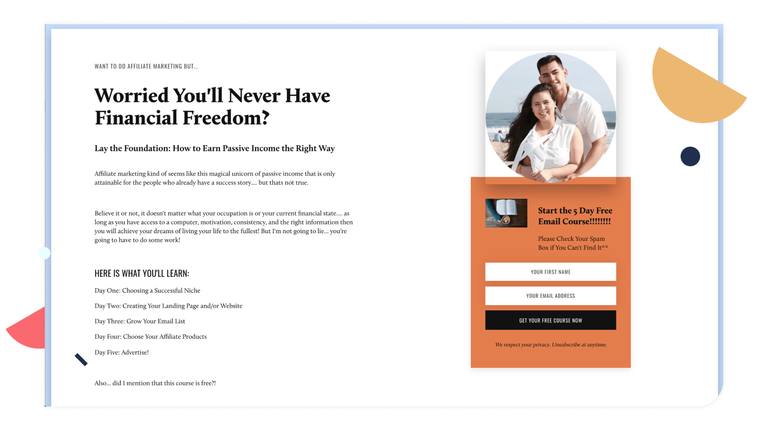 Landing page headline example 1