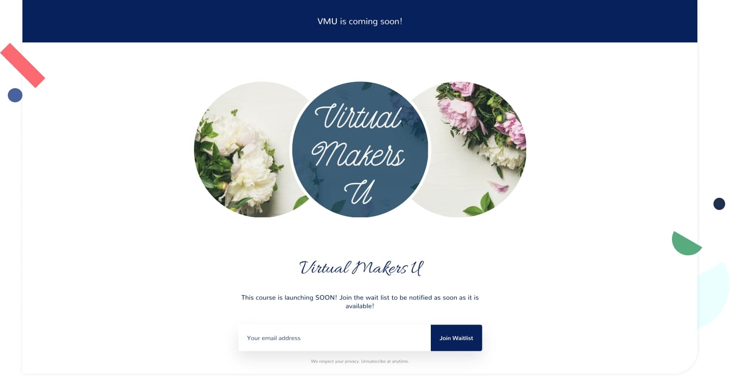 Business Minded Moms coming soon landing page example