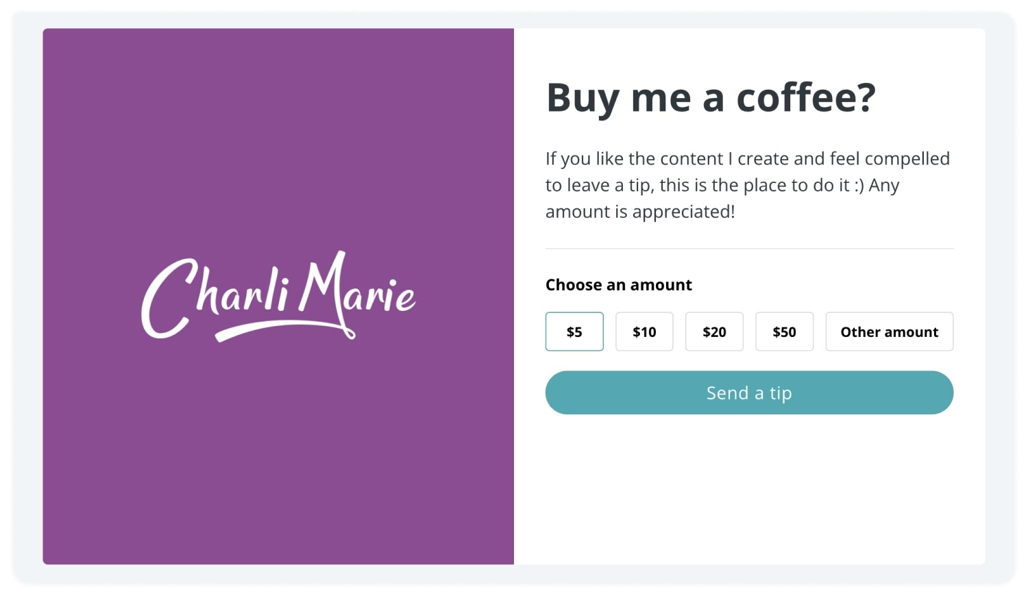 ConvertKit tip jar