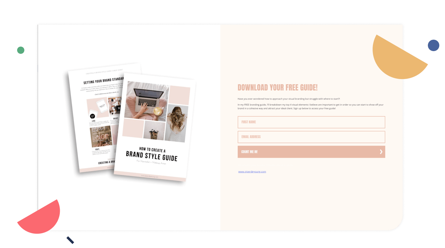 Another landing page description example