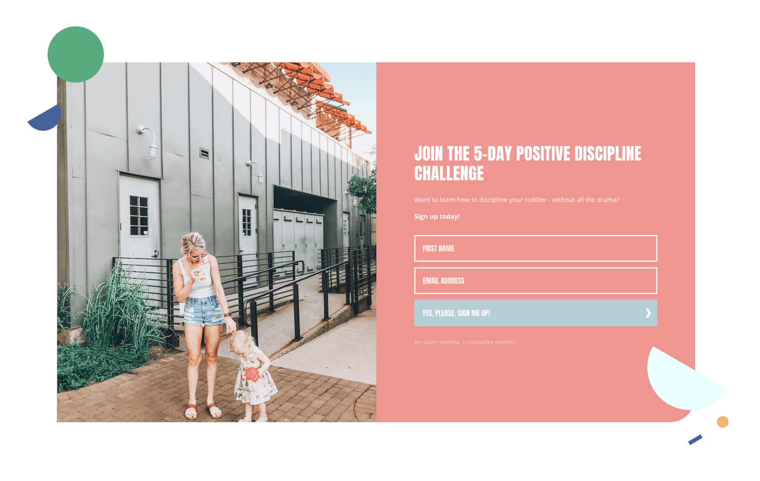 Landing page button copy example 2