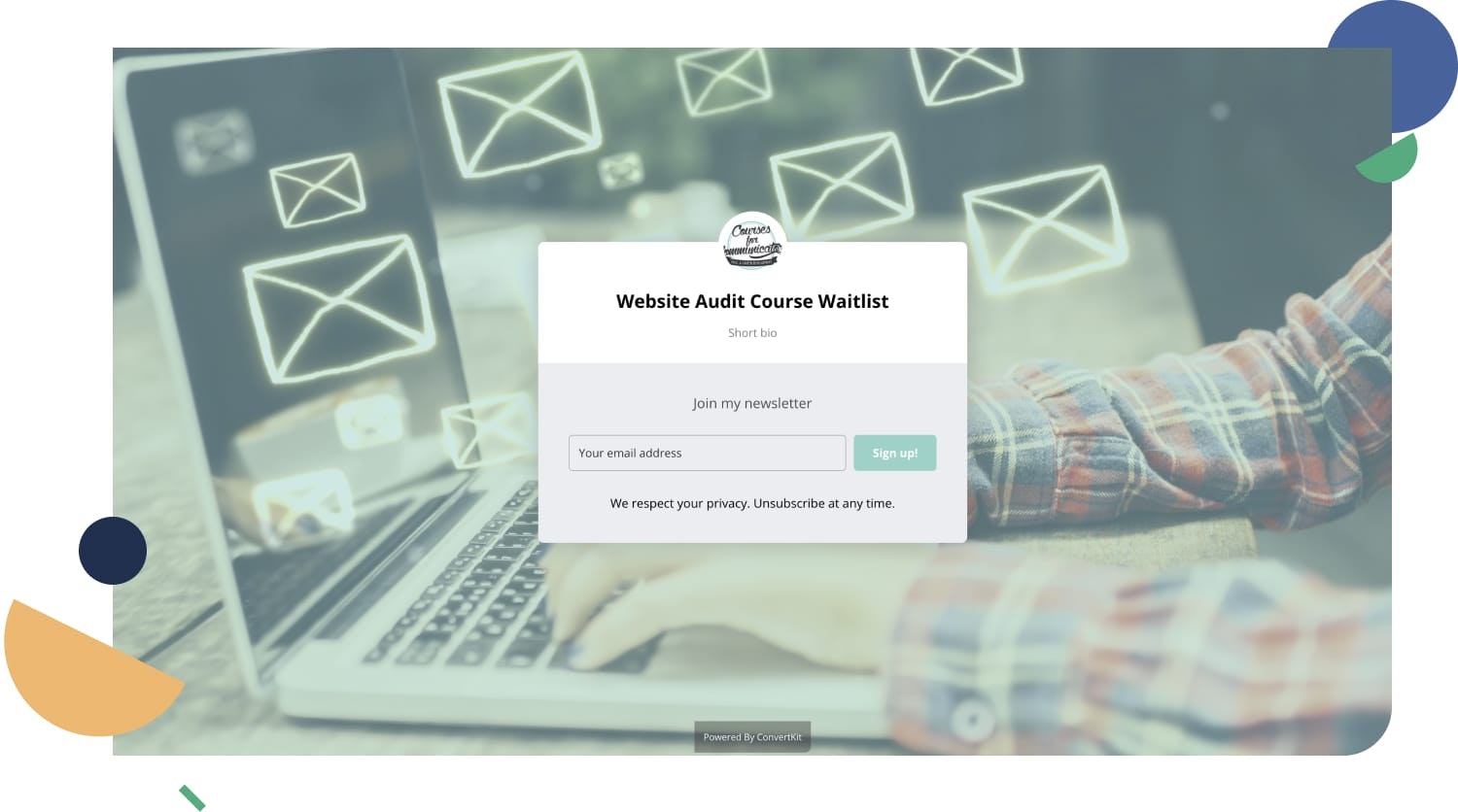 Website audit course coming soon landing page