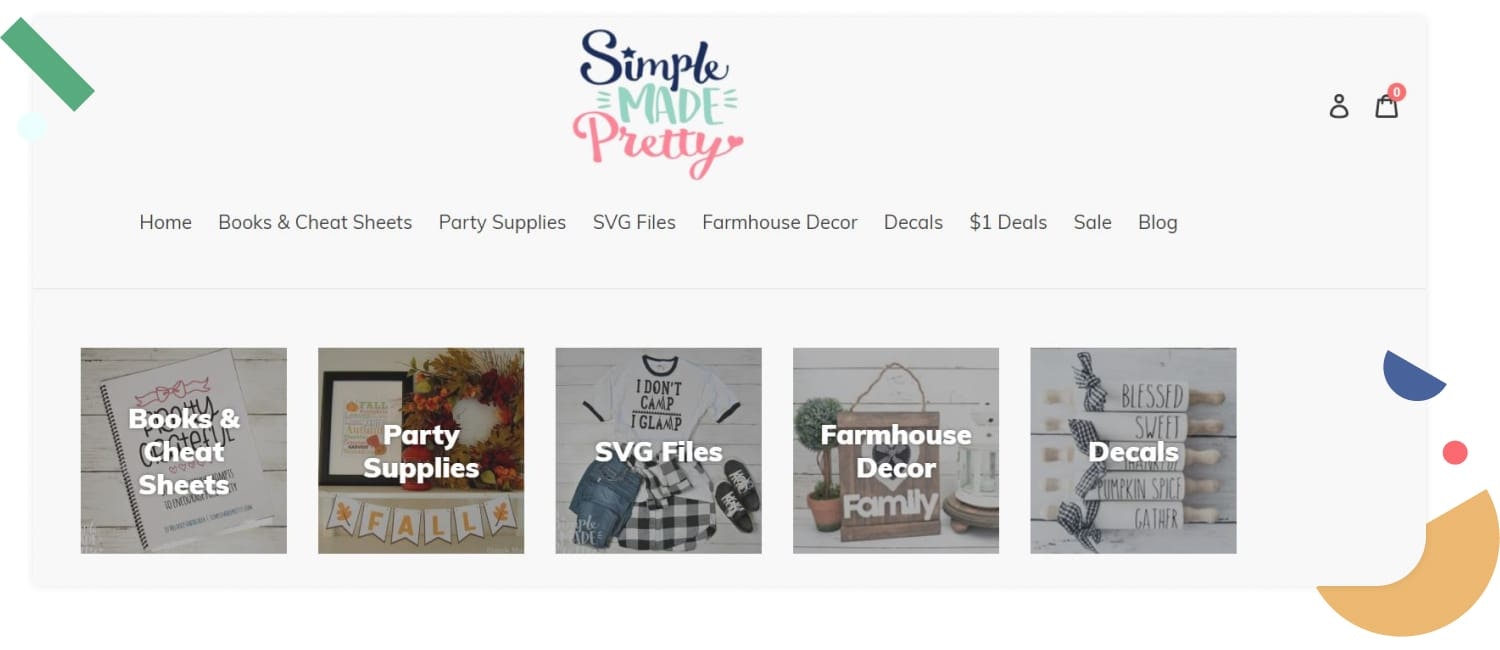 You can sell digital artwork in many different formats. Image via Simple Made Pretty