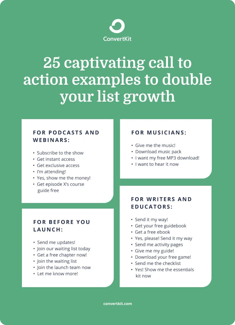 25 powerful call-to-action examples to double your email list