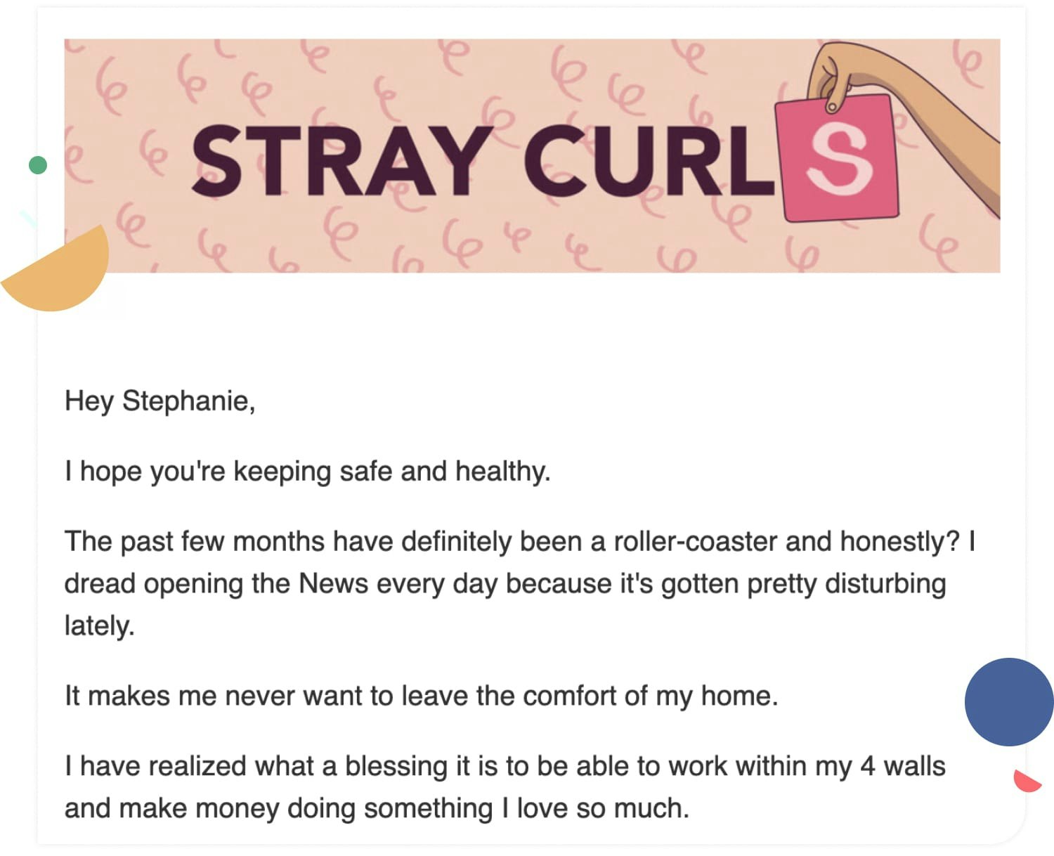 personalized email example