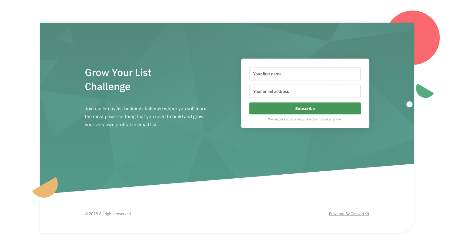 What is the goal of your landing page?