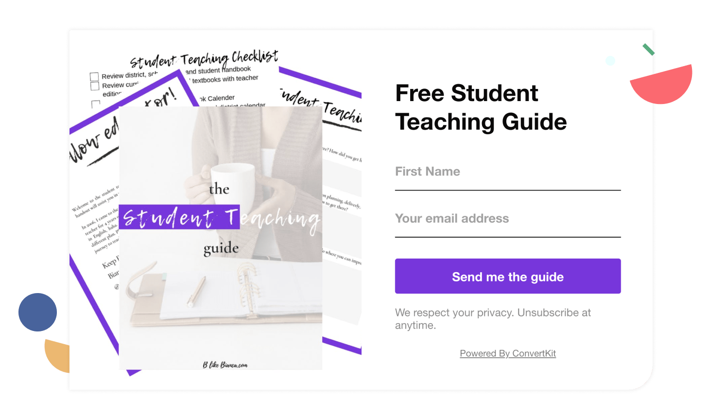 landing page copy example
