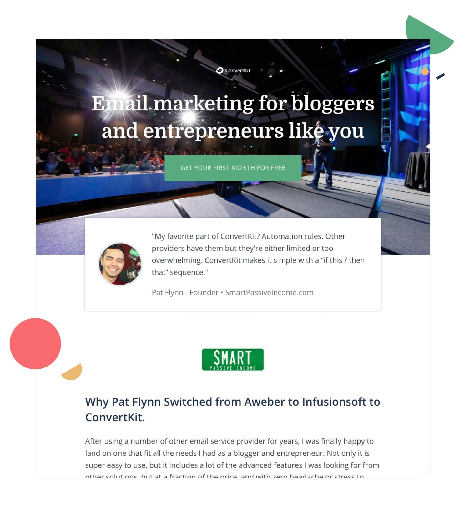 Pat Flynn's affiliate marketing landing page