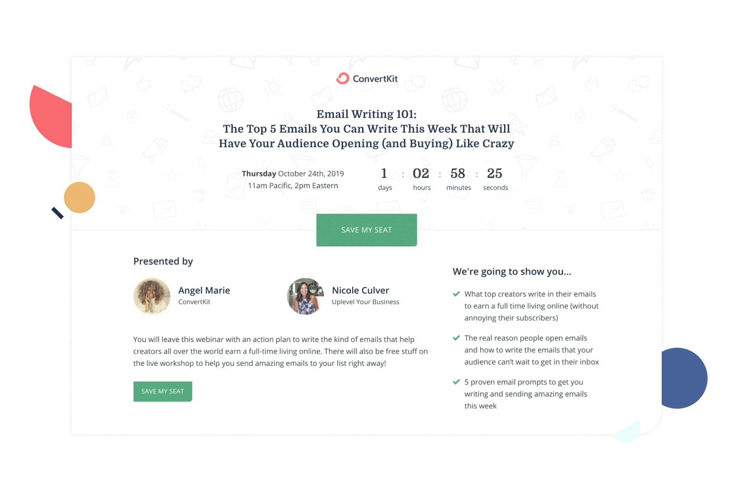 Promote offers through landing pages