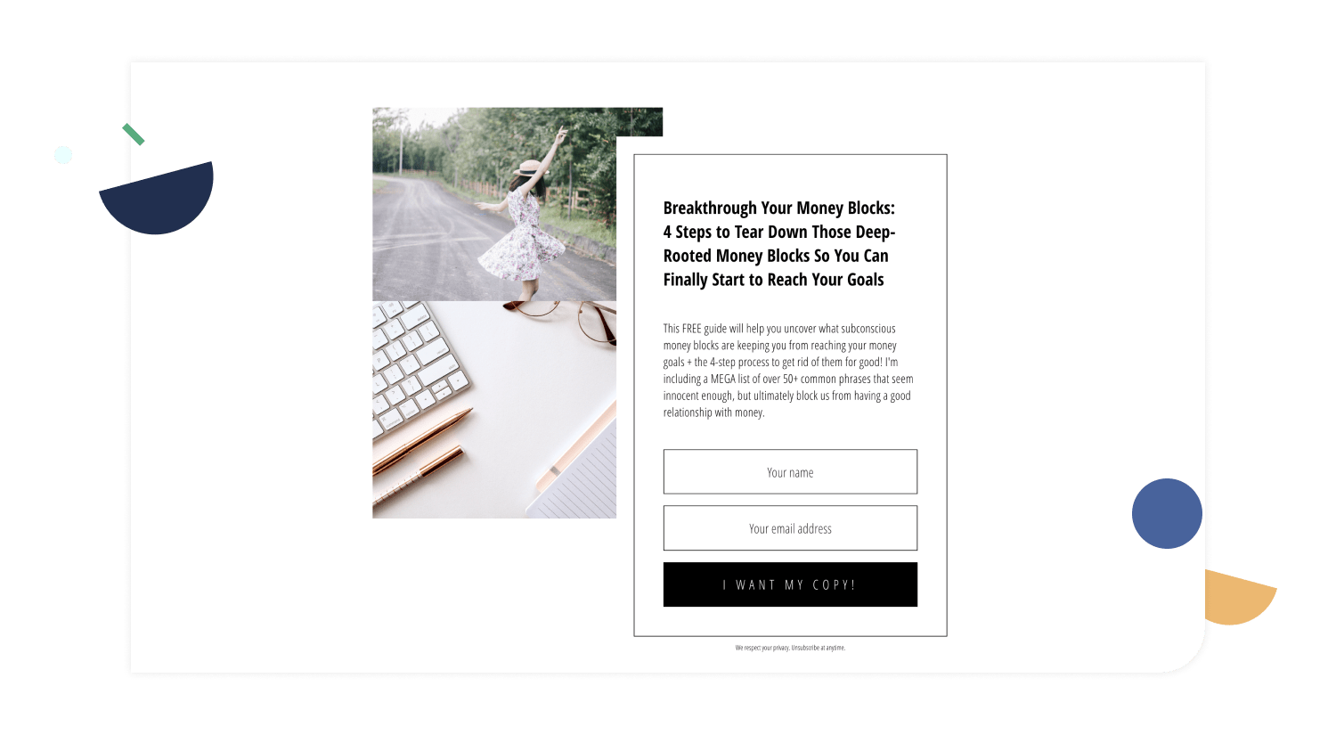 Your landing page should offer a solution for your audeince