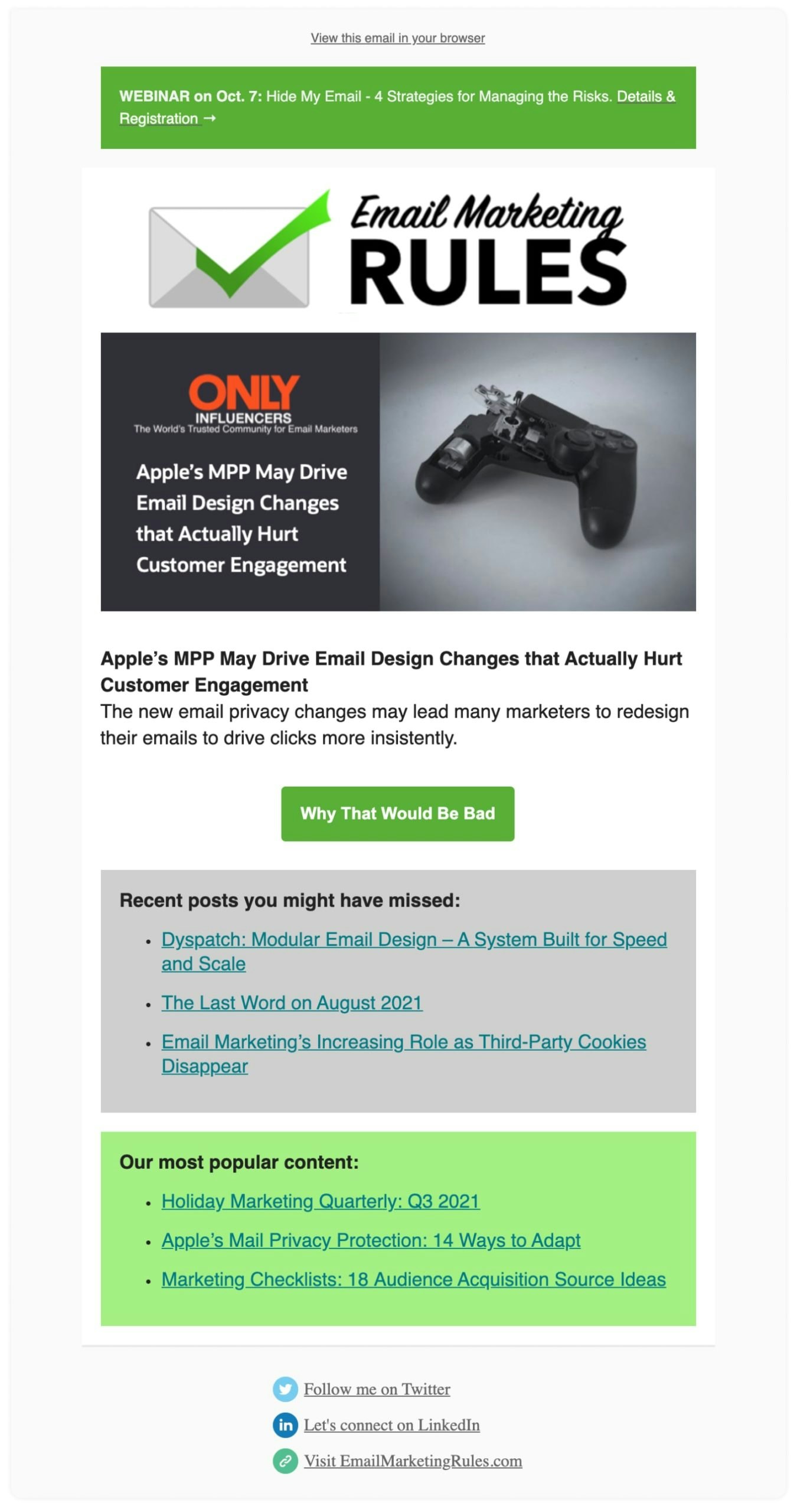 author landing page example