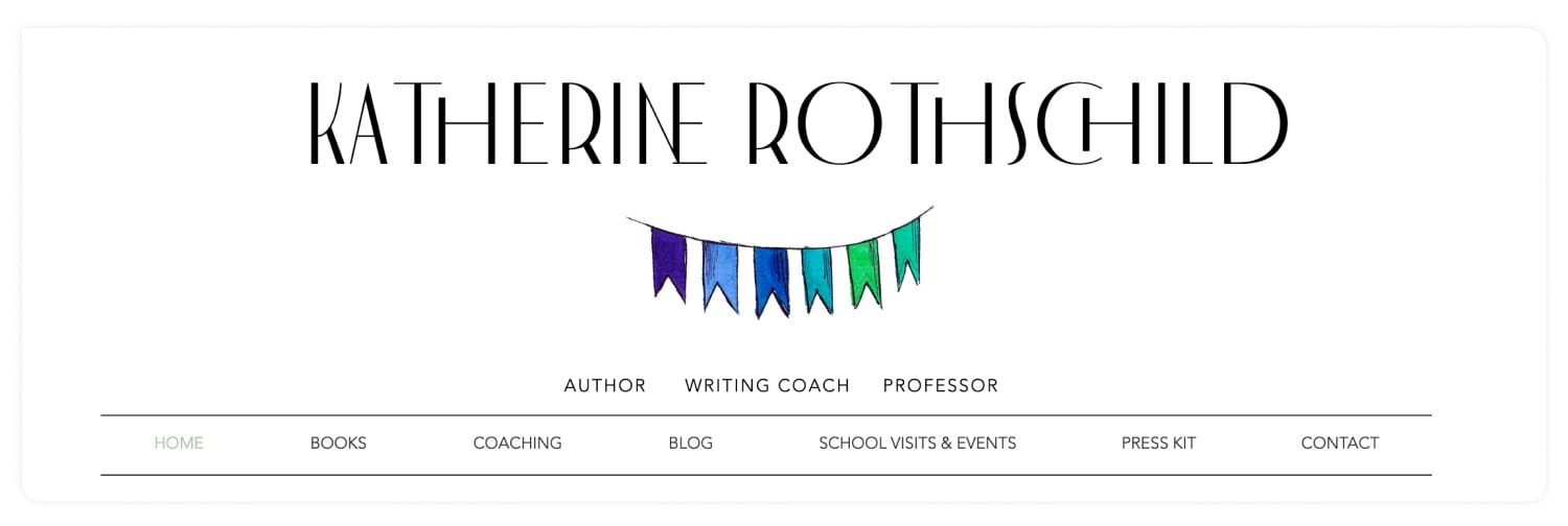 author landing page example
