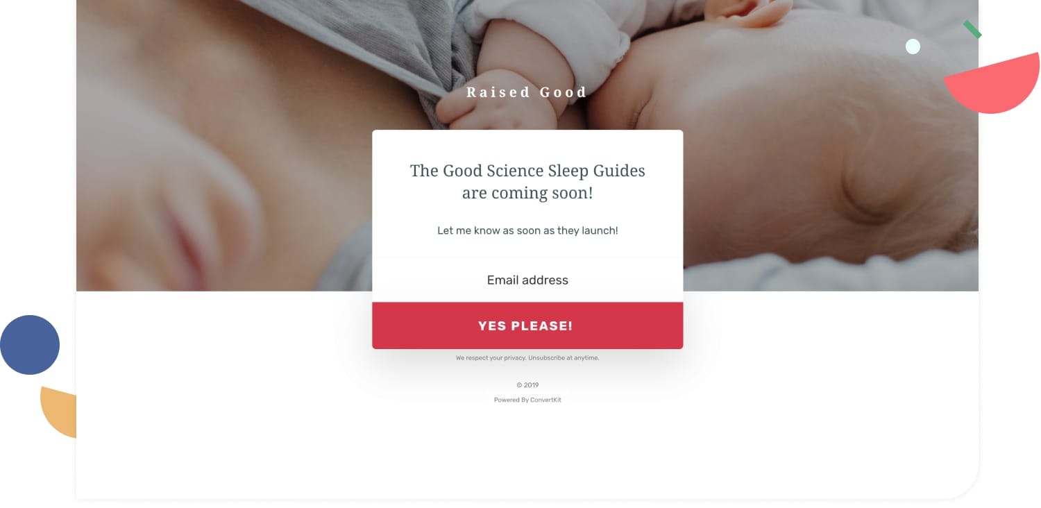Raised Good's coming soon landing page