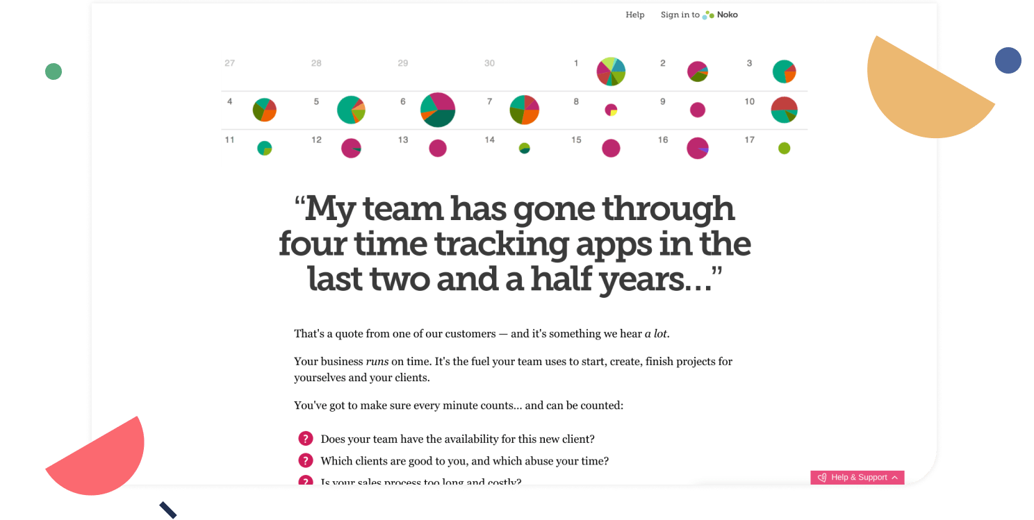 Freckle's landing page, before and after updating their headline