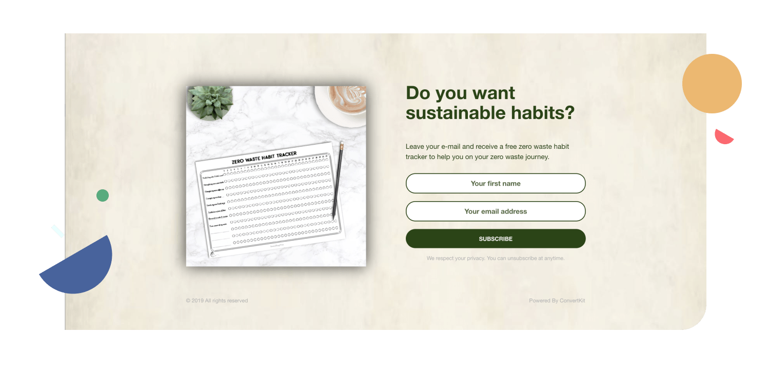 Landing page CTA button example 2