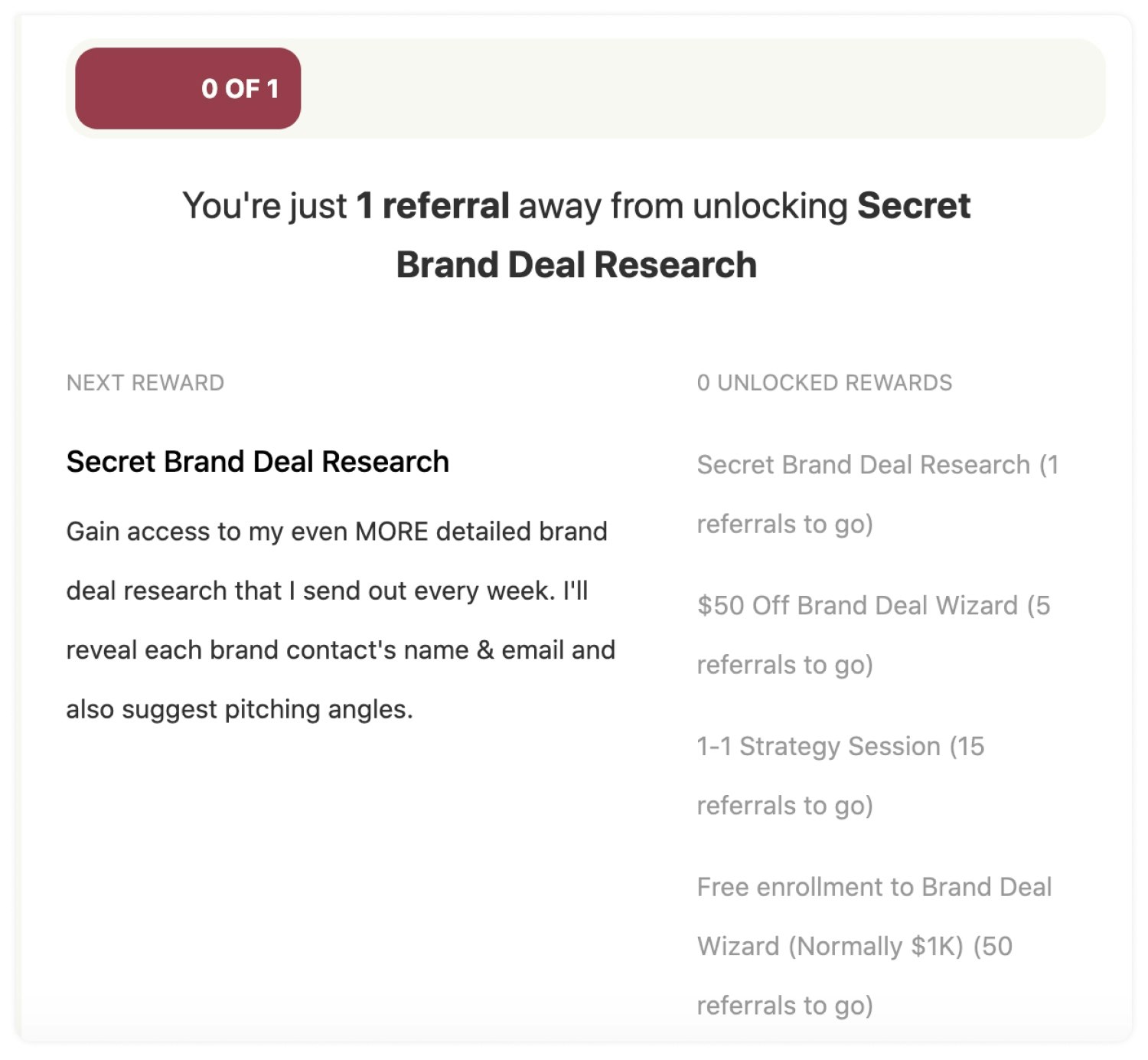referral rewards