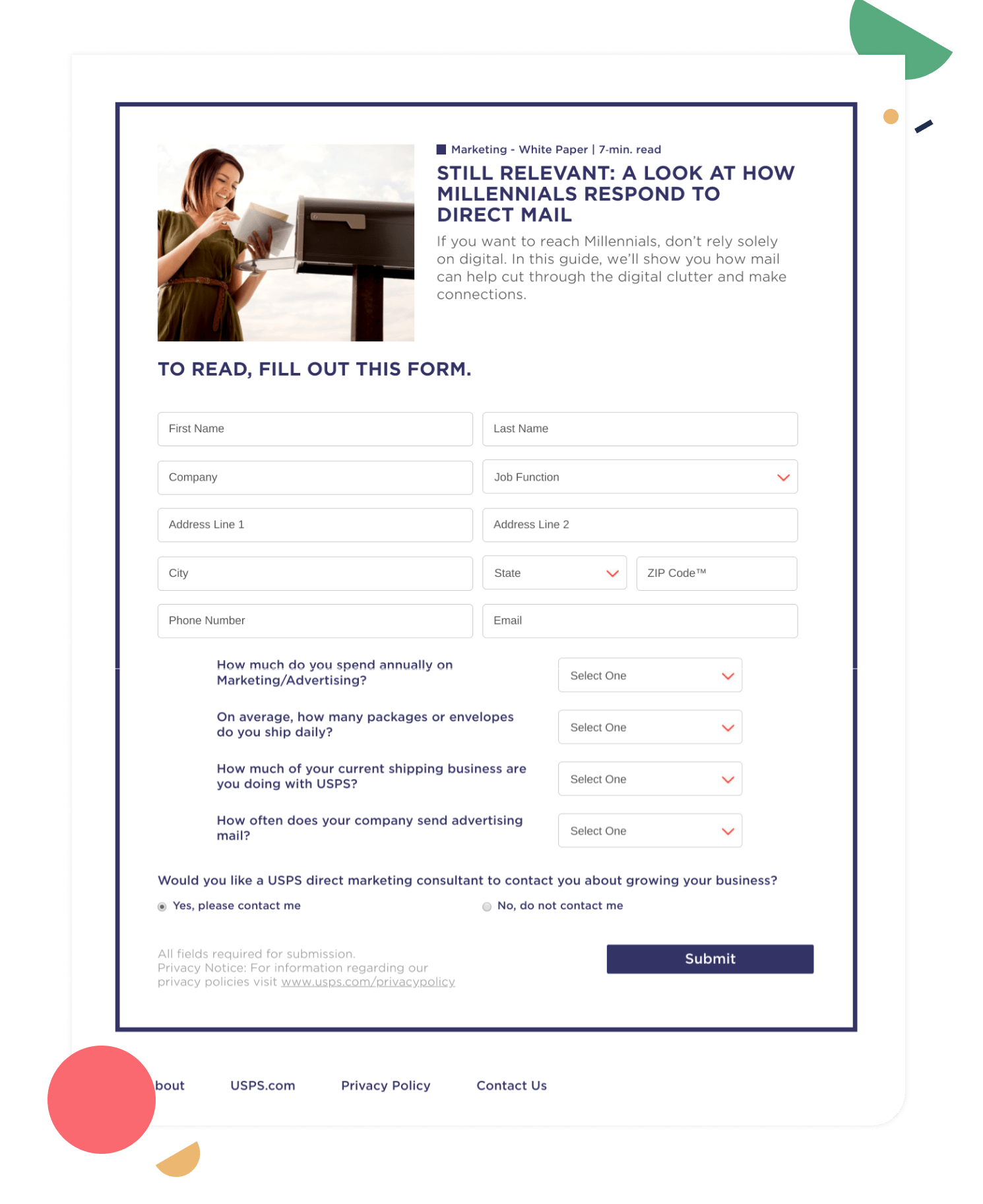 Don't do this with your landing page forms