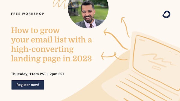 How to grow your email list with a high-converting landing page in 2023
